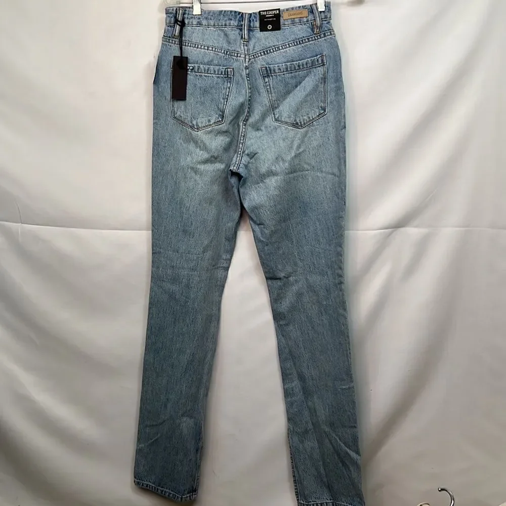 Blank NYC the Cooper long Slim Straight leg button fly jeans size 25 NWT